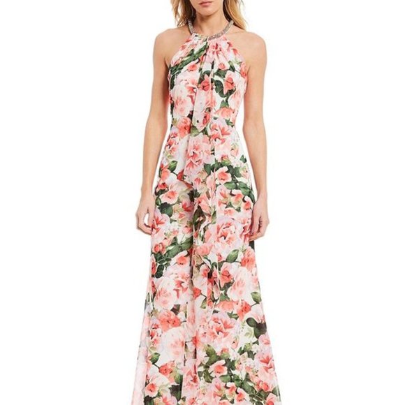 calvin klein floral gown